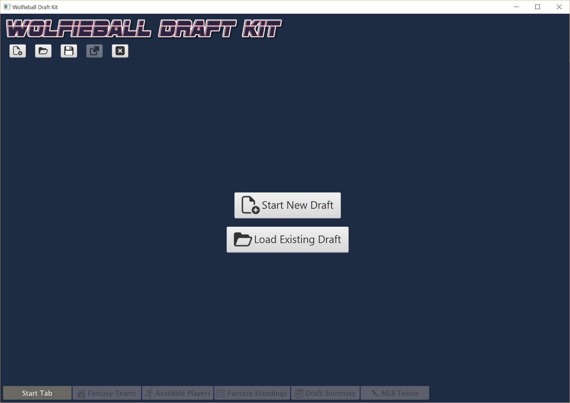 A screenshot of Wolfie Ball's start up screen